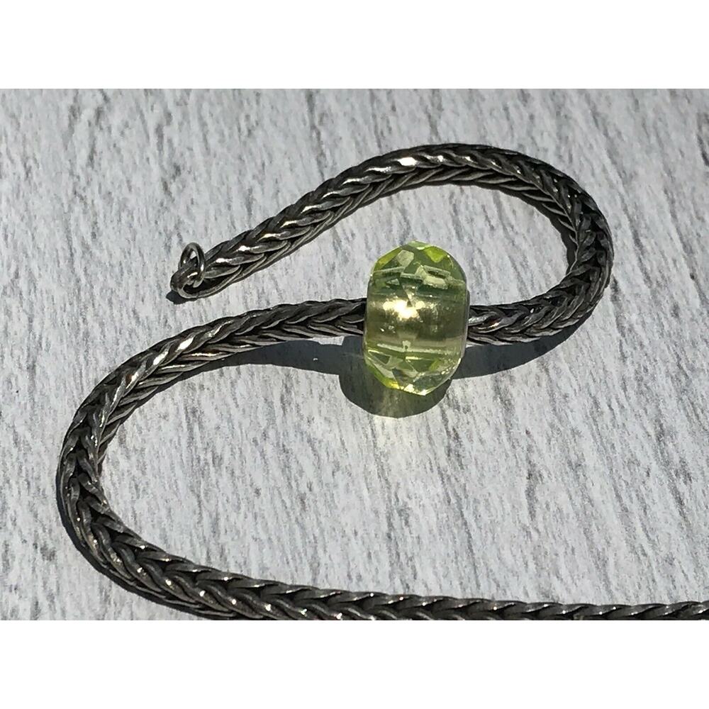 Trollbeads Glass Troll Bead ~ LIME PRISM ~ Retired